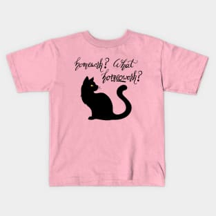 Cute and Funny Black Cat Pun Kids T-Shirt